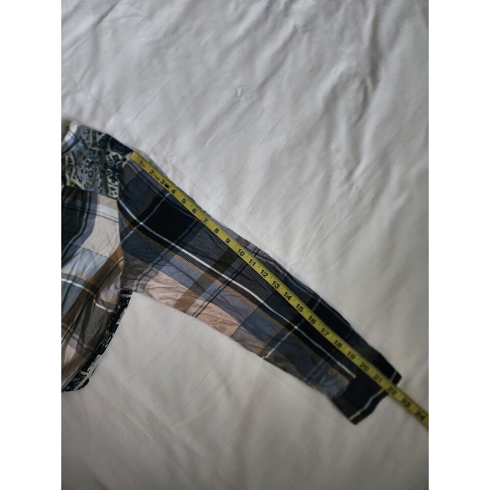 Olive Hill‎ Women's Multicolor Plaid Long Sleeve Button Front Shirt Size Medium - Picture 11 of 12